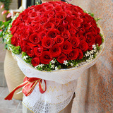 红玫瑰花束生日鲜花速递全国漳州鲜花店送花圣诞节市区包邮配送