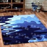 地中海风格蓝色调客厅地毯沙发茶几地毯走廊飘窗地毯KTV满铺地毯