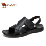 Camel骆驼男鞋 2016夏季新款户外休闲头层牛皮舒适两穿男凉鞋