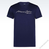 Armani Jeans男装代购正品AJ阿玛尼2016款深蓝色字母印花短袖T恤