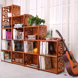 竹庭书柜书架实木柜子自由组合儿童小柜简易置物架储物柜简约书橱