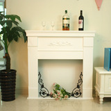 壁炉 现代古典纯白欧式雕花 室内壁炉 白色装饰壁炉架