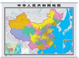 【闪电发货】中国地图挂图 标注新高铁 1.2米x0.9米 大全开-办公室 会议室 教室 书房专用挂图 双面覆膜 限时促销