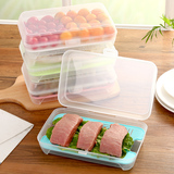 冰箱加厚长方形塑料水果密封收纳箱冷藏冷冻盒带盖食品盒子保鲜盒