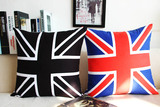 高端定制黑白英国国旗英伦欧式美式乡村布艺抱枕靠枕沙发靠垫含芯