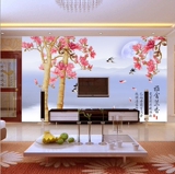 3d壁画客厅电视卧室背景墙壁纸 3D立体无缝墙纸现代简约时尚花卉