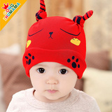 宝宝胎帽1-2岁春秋公主新生儿帽0-3-6-12个月韩国婴儿纯棉套头帽