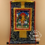 西藏工艺品 藏传佛教用品 开光 黄财神 赞巴拉唐卡画像佛像 35cm