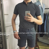 2016休闲男士短袖POLO衫夏季商务修身男装条纹保罗针织衫韩版潮男