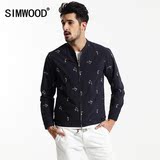 Simwood2016夏装新品休闲男士修身棒球领长袖夹克外套潮男外套