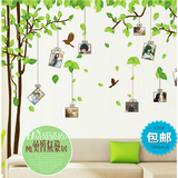 卧室客厅沙发电视背景墙大型绿色照片墙相片树墙贴纸 超大2拼相框