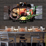 日本料理店装饰画寿司日式韩式餐厅饭店无框画背景墙壁画组合挂画