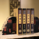 现代新中式仿古创意书房摆件古典书立书夹书档摆设复古中国风书立
