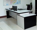 办公家具办公桌/时尚黑白搭配大班台/经理桌/主管桌/新款老板桌