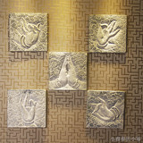 新中式复古典壁饰壁挂装饰品禅意壁画酒店客厅背景墙面挂件佛手禅