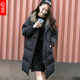 韩国代购反季促销韩版羽绒棉衣女中长款学生大码显瘦加厚棉服外套
