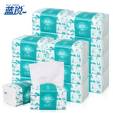 蓝锐 16包抽取式纸巾3层餐巾纸家庭装软包无香抽纸竹浆面巾纸