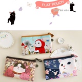 韩国正品jetoy 可爱猫咪存折包化妆包收纳包 cat flat pouch