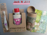 现货澳洲Jack N' Jill婴幼儿儿童4件套装牙膏牙刷杯子棉布袋套筒