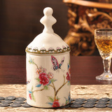 欧式糖果盒 美式冰裂纹陶瓷收纳盒储物罐 创意装饰摆件 特价