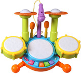 爵士鼓儿童玩具电子鼓宝宝架子拍拍鼓音乐灯光婴幼儿早教包邮