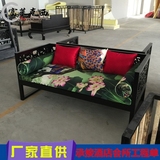 新中式实木布艺会所皮沙发组合创意家具长风 实木沙发其他整装品
