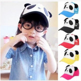 春夏季韩版亲子款熊猫棒球帽子 男孩女孩卡通帽儿童母女鸭舌帽 潮
