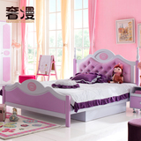奢漫欧式儿童床女孩高箱床1.2书桌组合多功能储物1.5米公主床