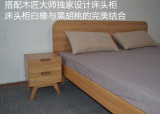 日式/纯实木白橡木床头柜/现代简约/北欧宜家/实木白橡木家具