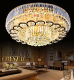 欧斯帝尼大气传统金色客厅灯园形水晶灯卧室灯具led吸顶灯饰