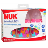 香港代购 美国版NUK婴儿宽口防胀气PP奶瓶套装 150ML 3个装