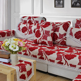 夏季田园花卉欧式沙发垫布艺四季通用防滑坐垫简约现代组合沙发巾