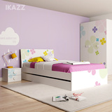 IKAZZ儿童房家具公主床1.2单人床高箱床儿童床 女孩男孩床 主题