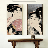 浮世绘仕女图 日式风格人物装饰画 少数名族风情挂画酒吧会所壁画