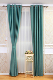 简约现代高档大气纯色遮光加厚客厅卧室亚麻棉麻窗帘布料成品定制