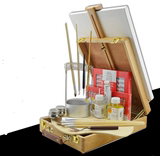 ao绘画礼盒 木盒文具组 绘画套装 彩铅油画棒颜料套装 工具