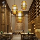 现代中式酒店餐厅会所大厅大堂装饰吊灯鸟笼灯简约中国风过道走廊