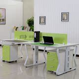 蝴蝶脚员工桌钢木职员桌椅配套办公桌简约现代工作台厂家直销家具