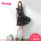 Honeys商场同款2016夏季新款雪纺无袖碎花连衣裙597-52-7809