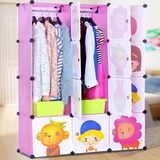 儿童简易衣柜DIY组装衣橱折叠加固宜家收纳家居组合衣橱特价包邮
