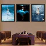 芭蕾艺术装饰画芭蕾舞练功房咖啡厅挂画学校教室海报壁画有框画