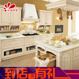 重庆欧式美式田园整体橱柜定做水曲柳实木厨房厨柜定制装修设计