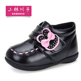 小林川子女童冬季棉皮鞋真皮加绒保暖2015新款儿童棉靴女宝宝棉鞋