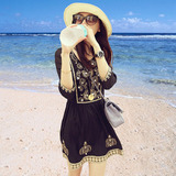 海边度假必备沙滩裙海滩裙旅游短裙显瘦泰国裙巴厘岛夏装女连衣裙