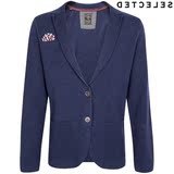 专柜正品SELECTED思莱德西服款式男纯棉休闲针织开衫F|415124001
