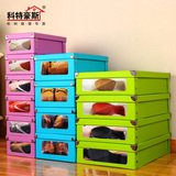 科特豪斯 特厚纸质鞋子收纳盒女超长靴盒 可折叠透明抽屉式鞋盒