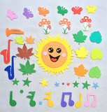 幼儿园教室墙面布置环境装饰材料太阳星星黑板报花墙贴纸泡沫音符