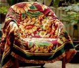 路家独家定制款复古非洲菊美式乡村纯棉地毯 沙发毯 床毯休闲毯