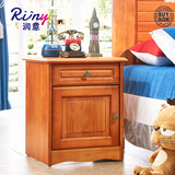 儿童卧室简易床头柜带抽柜子床边储物边角柜多层收纳家具组合实木