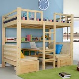 全松木母子床成人上下床高低床儿童床实木双层床1.5子母床两层床